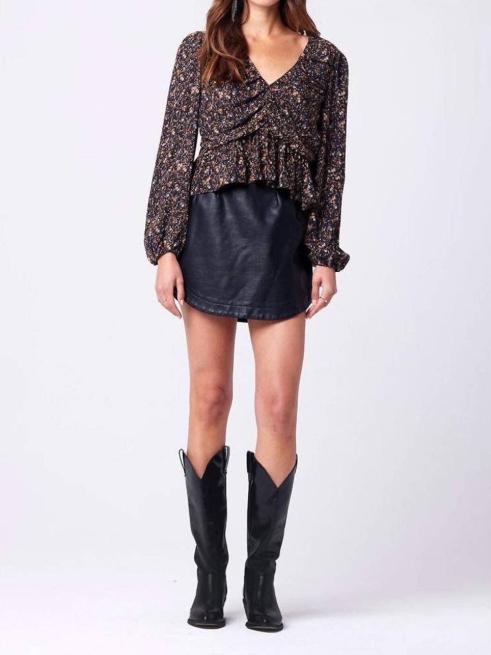 Saltwater Luxe Haven Boho Blouse NWT Black Lightweight Romantic Women Size M